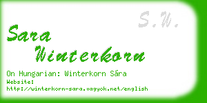sara winterkorn business card